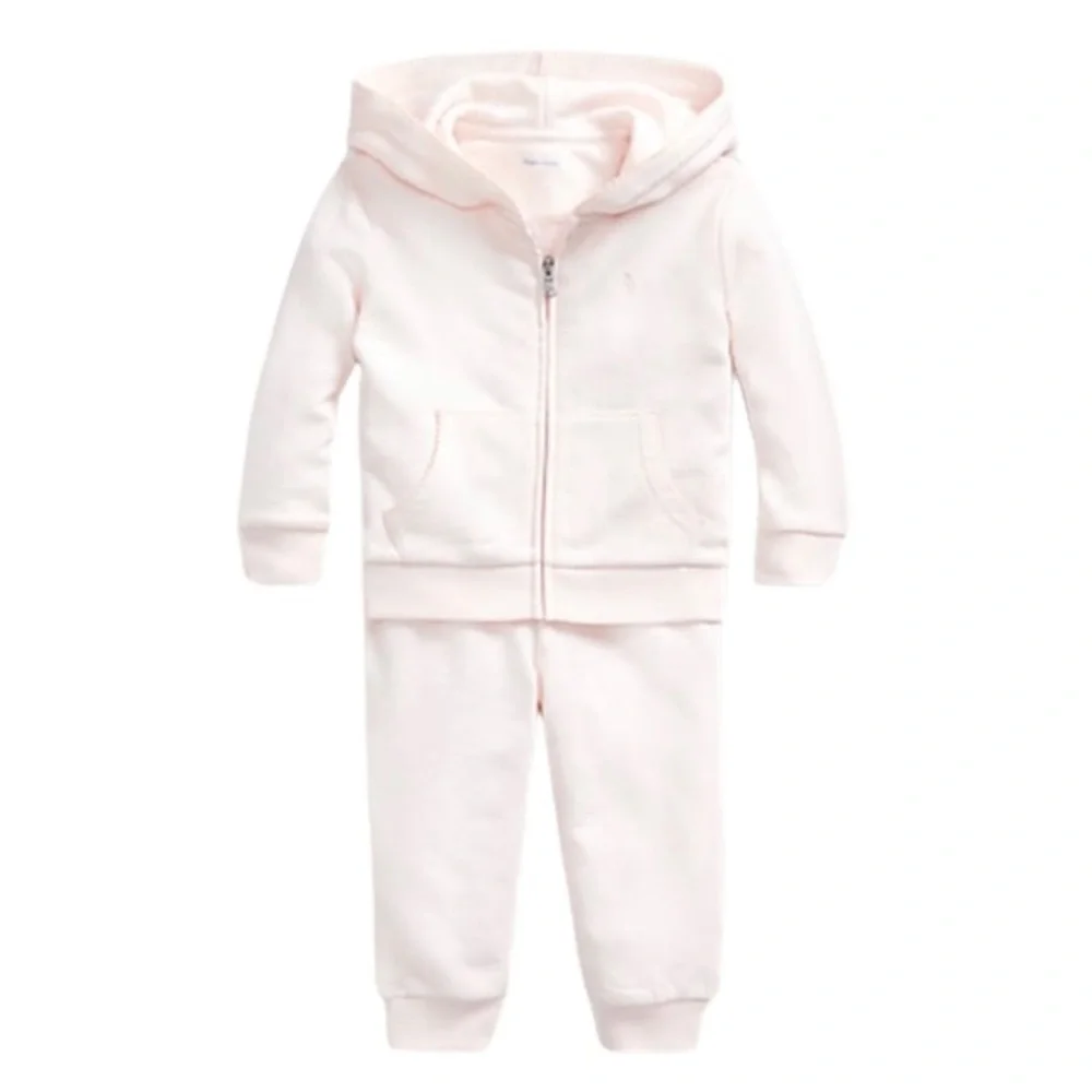 RALPH LAUREN BABY GIRL HOODIE AND JOGGER SET
